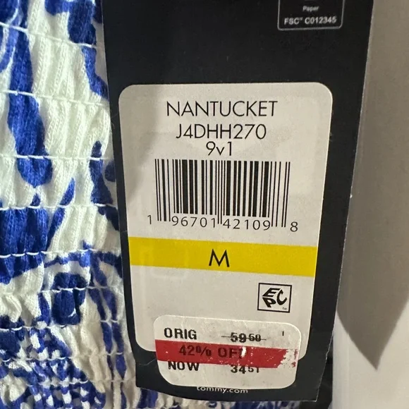 NWT Tommy Hilfiger full stretch top with cross back Medium - Picture 5 of 7